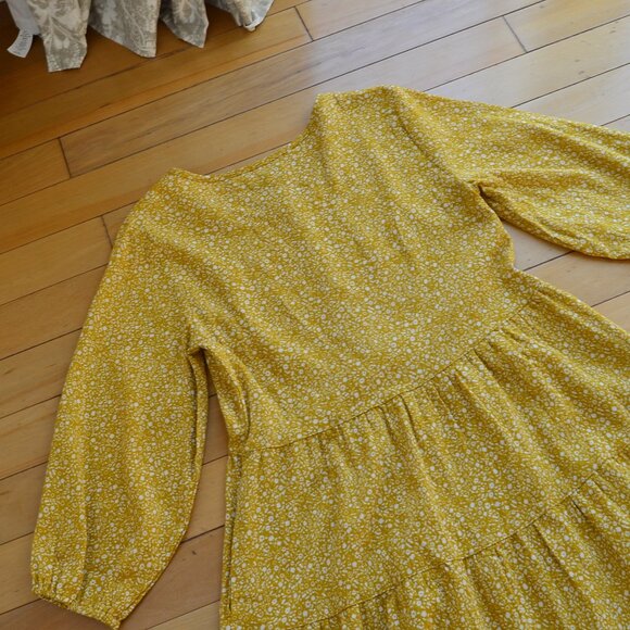 TOAD&CO manzana tiered long sleeve dress in pike ditsy print Size S - Picture 11 of 13